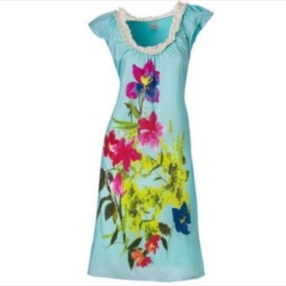 J.PETERMAN PARIS ROMANTIC SILK BLEND FLORAL DRESS - Picture 3 of 11